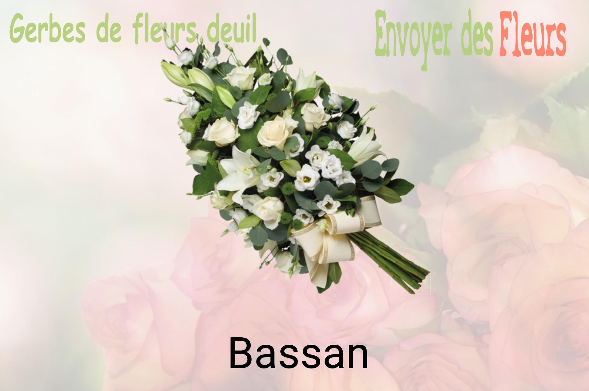 Gerbe de fleurs de deuil livrée à Bassan